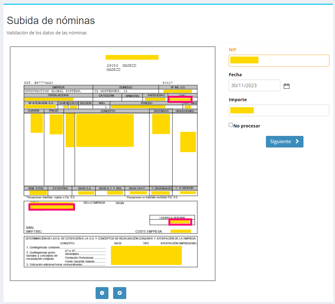 Validación Nóminas Mediante Azure AI